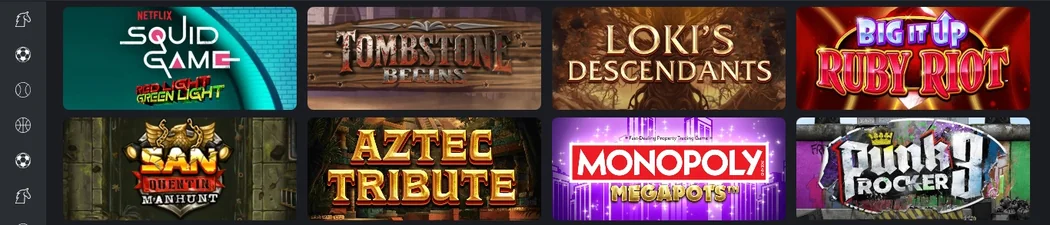 Browse popular casino slots